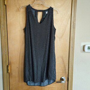 Old Navy Shift Tunic Blouse L Black & White Floral